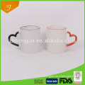 Heart handle sublimation ceramic magic mug/cup 11 oz